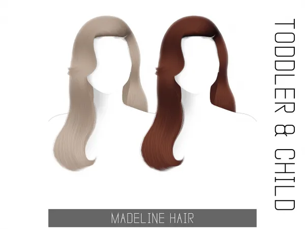 Alpha MADELINE HAIR TODDLER CHILD by simsfinds - The Sims 4 Custom Content