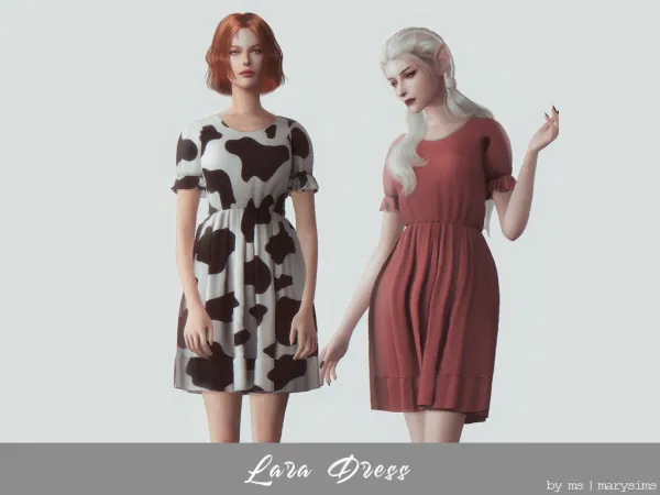 Maxis Match LARA DRESS by msmarysims - The Sims 4 Custom Content