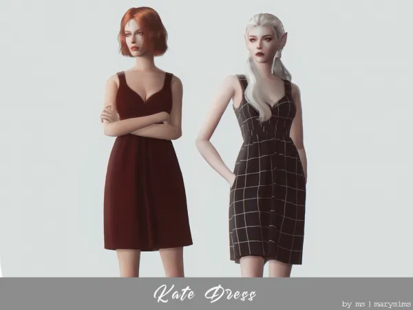 Maxis Match KATE DRESS by msmarysims - The Sims 4 Custom Content