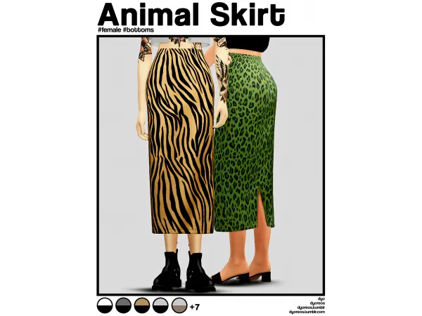 Maxis Match [Dyoreos] Animal Skirt - The Sims 4 Custom Content