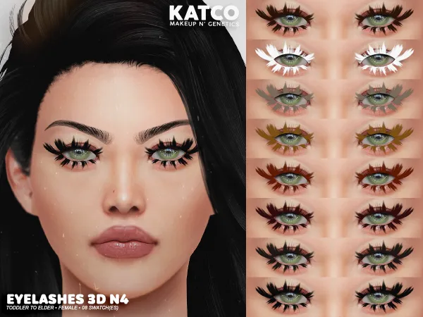 Alpha katco eyelashes 3d n4 - The Sims 4 Custom Content