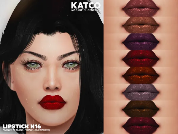 Alpha katco lipstick n17 by katco - The Sims 4 Custom Content