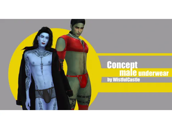 Maxis Match Concept (male underwear) by Wistful Castle - The Sims 4 Custom Content