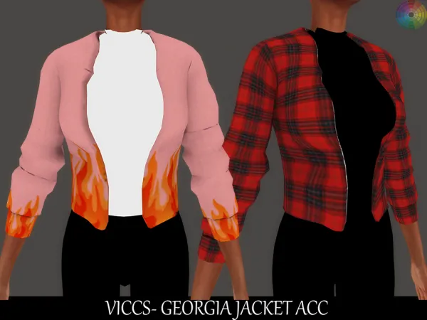 Alpha VICCS GEORGIA JACKET by viccs - The Sims 4 Custom Content