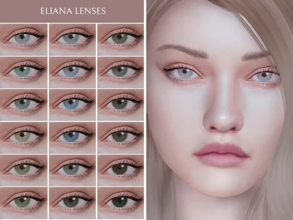 Alpha Eliana Lenses by Lutessasims - The Sims 4 Custom Content