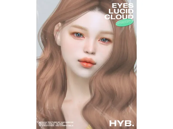 Alpha [HYB] EYES LUCID CLOUD by simsfinds - The Sims 4 Custom Content