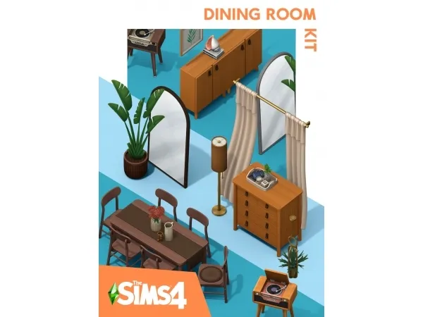 Maxis Match Dining Room Kit by simsfinds - The Sims 4 Custom Content