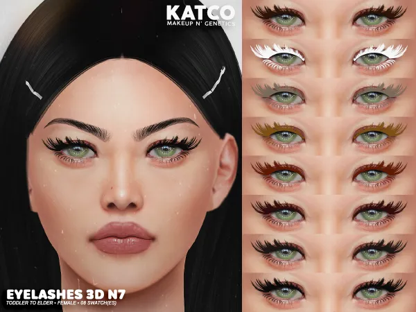 Alpha katco eyelashes 3d n7 - The Sims 4 Custom Content