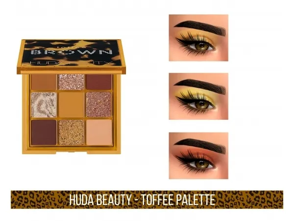 Mix HUDA BEAUTY TOFFEE PALETTE by fifthscreations - The Sims 4 Custom Content