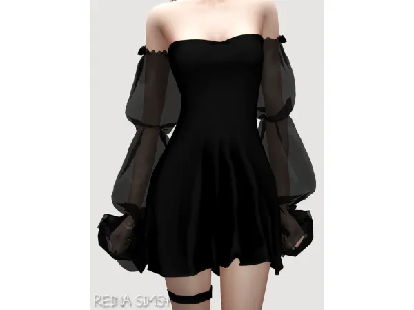 Alpha May Gothic Dress by simsfinds - The Sims 4 Custom Content