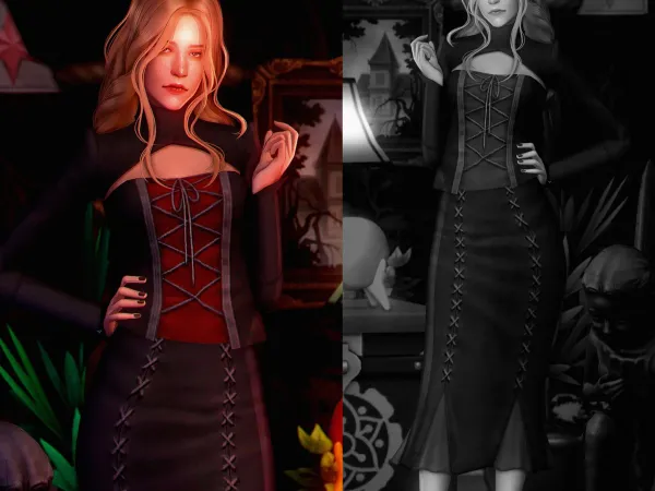 Maxis Match Buffy Blouse by adrienpastel - The Sims 4 Custom Content
