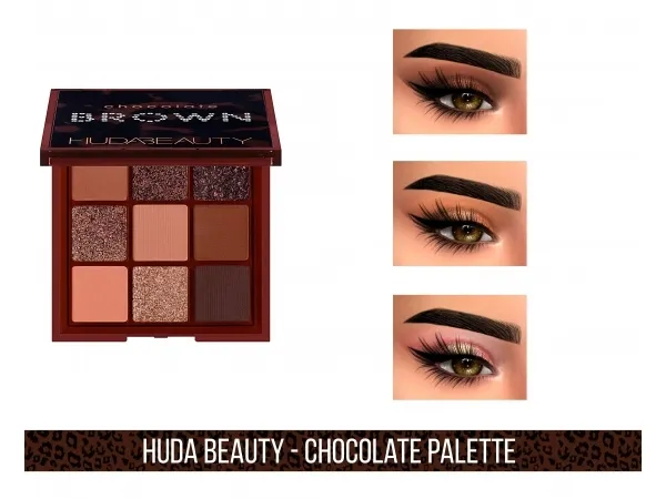 Mix HUDA BEAUTY CHOCOLATE PALETTE by fifthscreations - The Sims 4 Custom Content