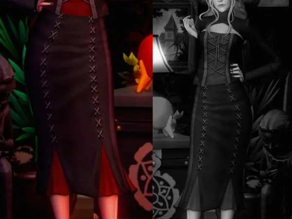 Maxis Match Buffy Skirt by adrienpastel - The Sims 4 Custom Content