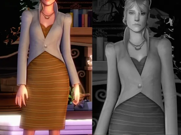 Maxis Match Queen Luna Dress by adrienpastel - The Sims 4 Custom Content