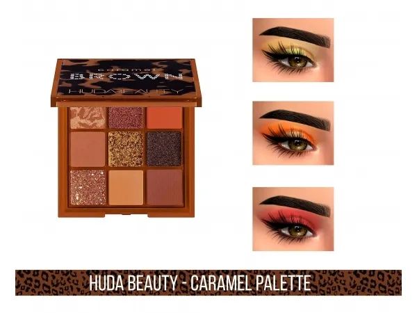 Mix HUDA BEAUTY CARAMEL PALETTE by fifthscreations - The Sims 4 Custom Content