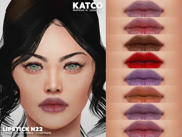 Alpha katco lipstick n22 by katco - The Sims 4 Custom Content