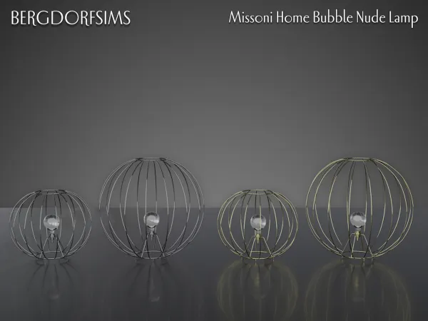 Alpha Missoni Home Bubble Nude Lamp by bergdorfsims - The Sims 4 Custom Content