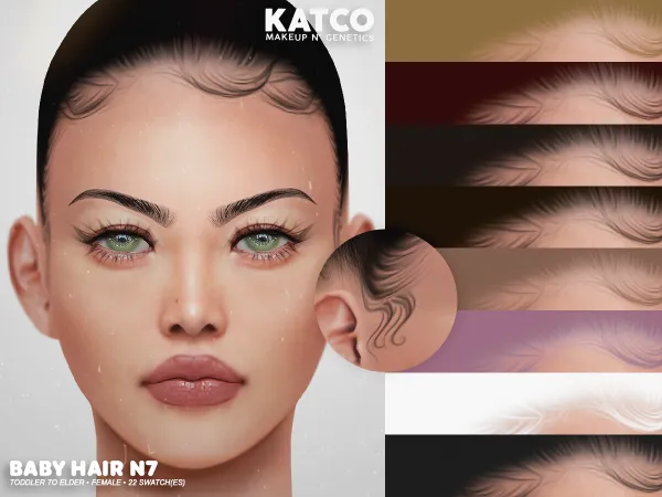 Alpha katco baby hair n7 by katco - The Sims 4 Custom Content