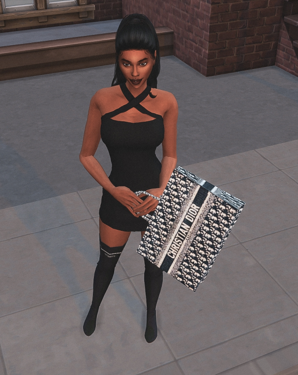 Alpha Dior Tote Bag Accessory by simmerkatex - The Sims 4 custom content