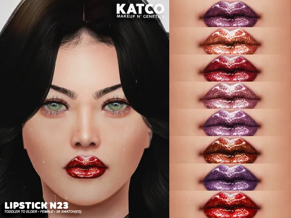 Alpha katco lipstick n23 by katco - The Sims 4 Custom Content