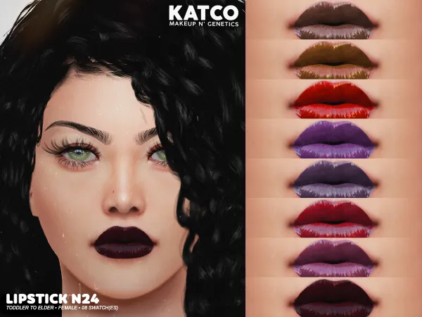 Alpha katco lipstick n24 by katco - The Sims 4 Custom Content