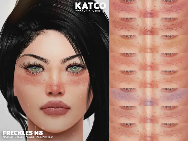 Alpha katco freckles n8 by katco - The Sims 4 Custom Content