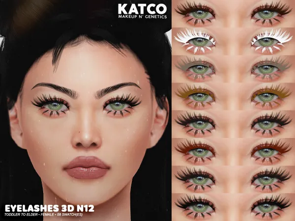 Mix katco eyelashes 3d n12 by katco - The Sims 4 Custom Content