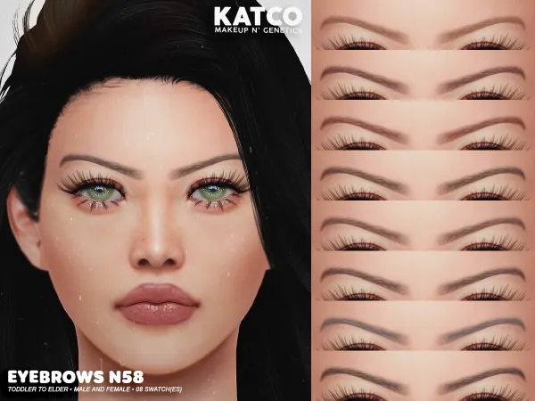 Mix katco eyebrows n58 by katco - The Sims 4 Custom Content