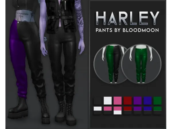 Maxis Match Harley Pants - The Sims 4 Custom Content