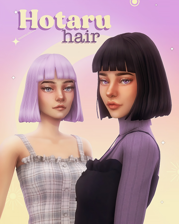 Maxis Match Hotaru hair by simsfinds - The Sims 4 Custom Content
