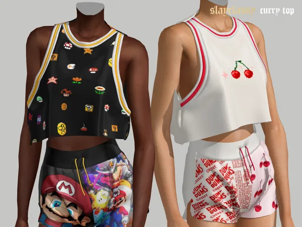 Alpha SC125 Curry top by slayclassy - The Sims 4 Custom Content