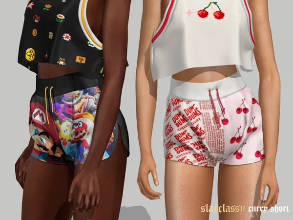 Alpha SC125 Curry Short by slayclassy - The Sims 4 Custom Content