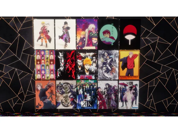 Maxis Match Anime Posters - The Sims 4 Custom Content