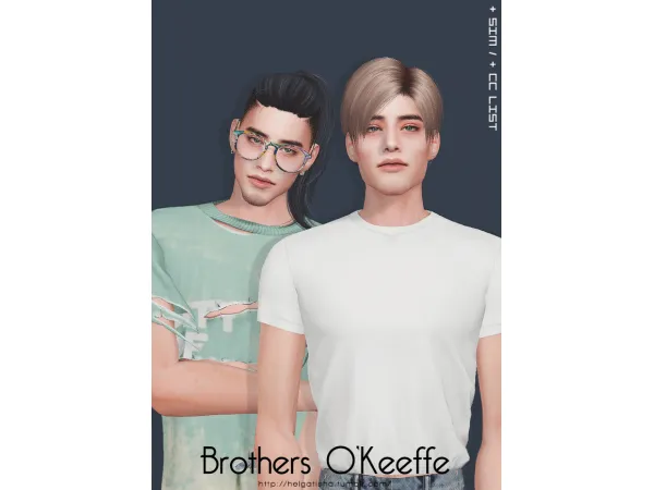 Mix sim Brothers O'Keeffe by simsfinds - The Sims 4 Custom Content