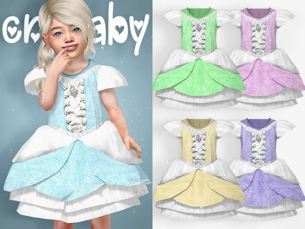 Alpha crybaby disney princess dress by crybaby - The Sims 4 custom content