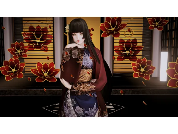 Alpha Hime cut hair by simsfinds - The Sims 4 Custom Content