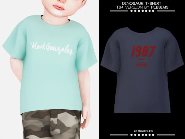 Alpha Dinosaur T Shirt by plbsims - The Sims 4 Custom Content