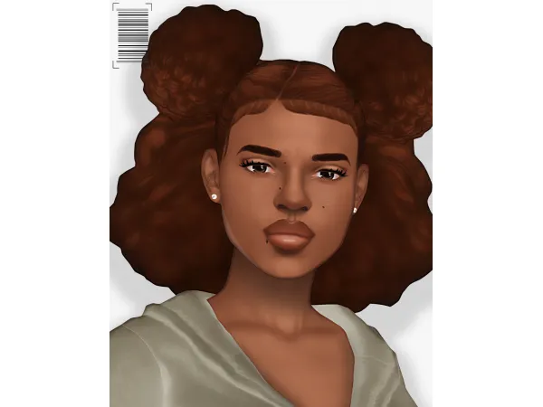 Mix Tasha Afro Puffs by simsfinds - The Sims 4 Custom Content