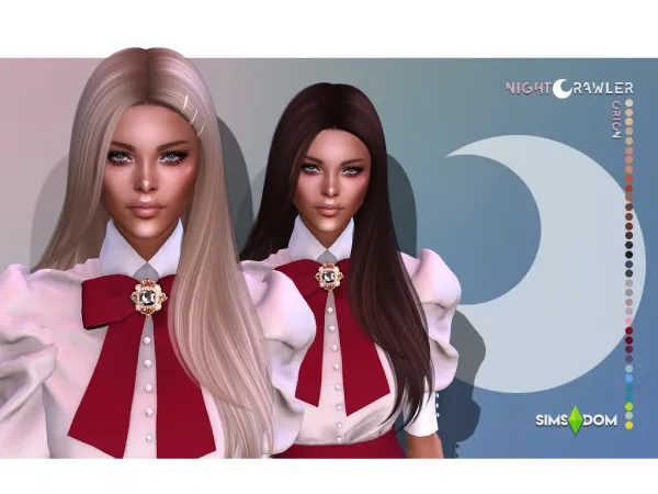 Alpha nightcrawler orion hair by nightcrawler - The Sims 4 custom content