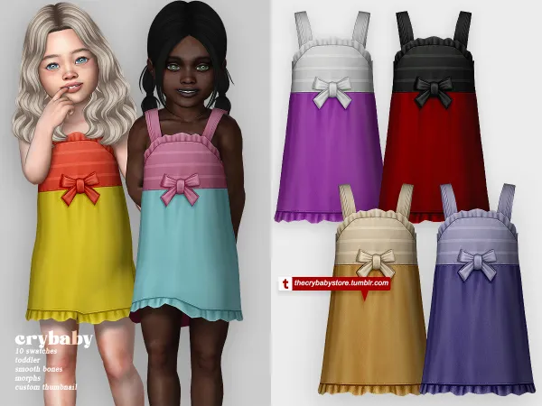 Alpha crybaby island paradise dress toddler by crybaby - The Sims 4 Custom Content