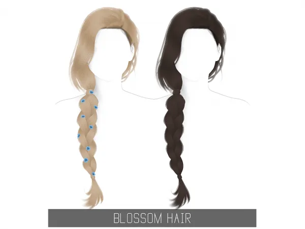 Alpha BLOSSOM HAIR by simsfinds - The Sims 4 Custom Content