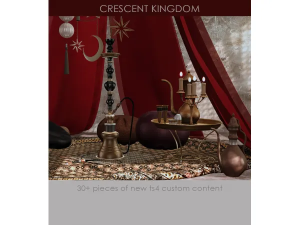 Alpha [KHD] Crescent Kingdom Set update by simsfinds - The Sims 4 Custom Content