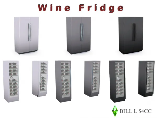 Alpha Wine Fridge by billls4cc - The Sims 4 Custom Content