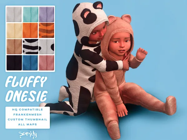 Maxis Match Baby Dream Fluffy Onesie by serenity-cc - The Sims 4 Custom Content