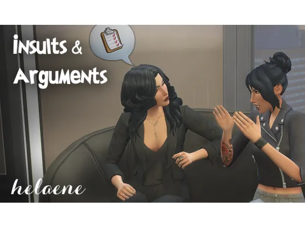 Maxis Match Helaene Insults Arguments Pack by simsfinds - The Sims 4 Custom Content
