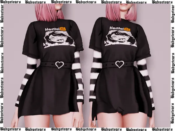 Alpha Egirl Outfit by babyetears - The Sims 4 Custom Content