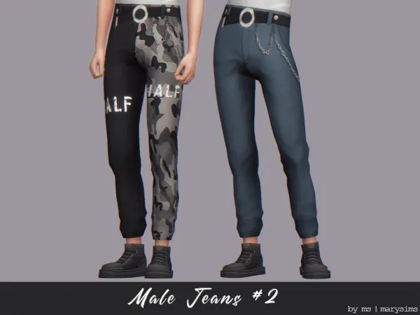Maxis Match Male Jeans 2 by msmarysims - The Sims 4 Custom Content