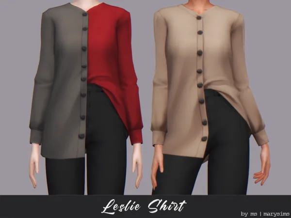 Maxis Match Leslie Shirt by msmarysims - The Sims 4 Custom Content