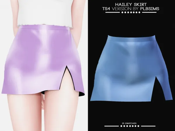 Alpha Hailey Skirt by plbsims - The Sims 4 Custom Content