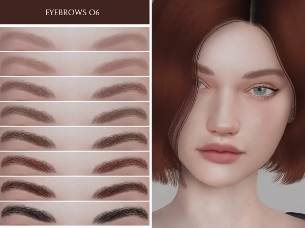 Alpha Eyebrows 06 by Lutessasims - The Sims 4 Custom Content